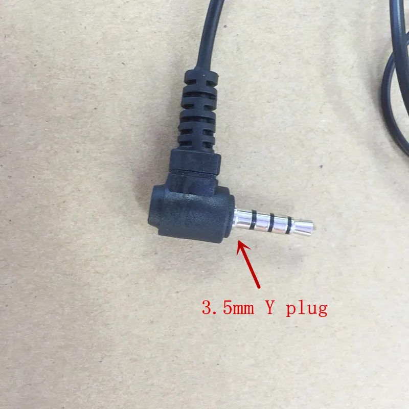 Auricolare per cuffie con spina a Y da 3.5mm per walkie-talkie Yaesu Vertex Standard VX2R,VX3R,VX168,VX418,VX351 ecc