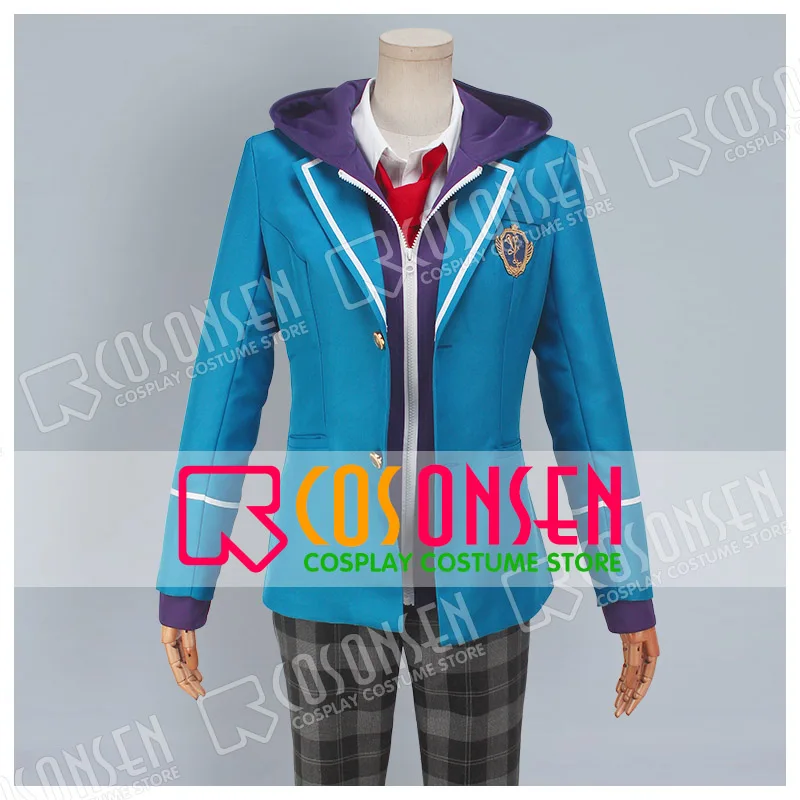 

COSPLAYONSEN Ensemble Stars Yumenosaki Private Academy Shinobu Sengoku Cosplay Costume Blue Uniform Full Set