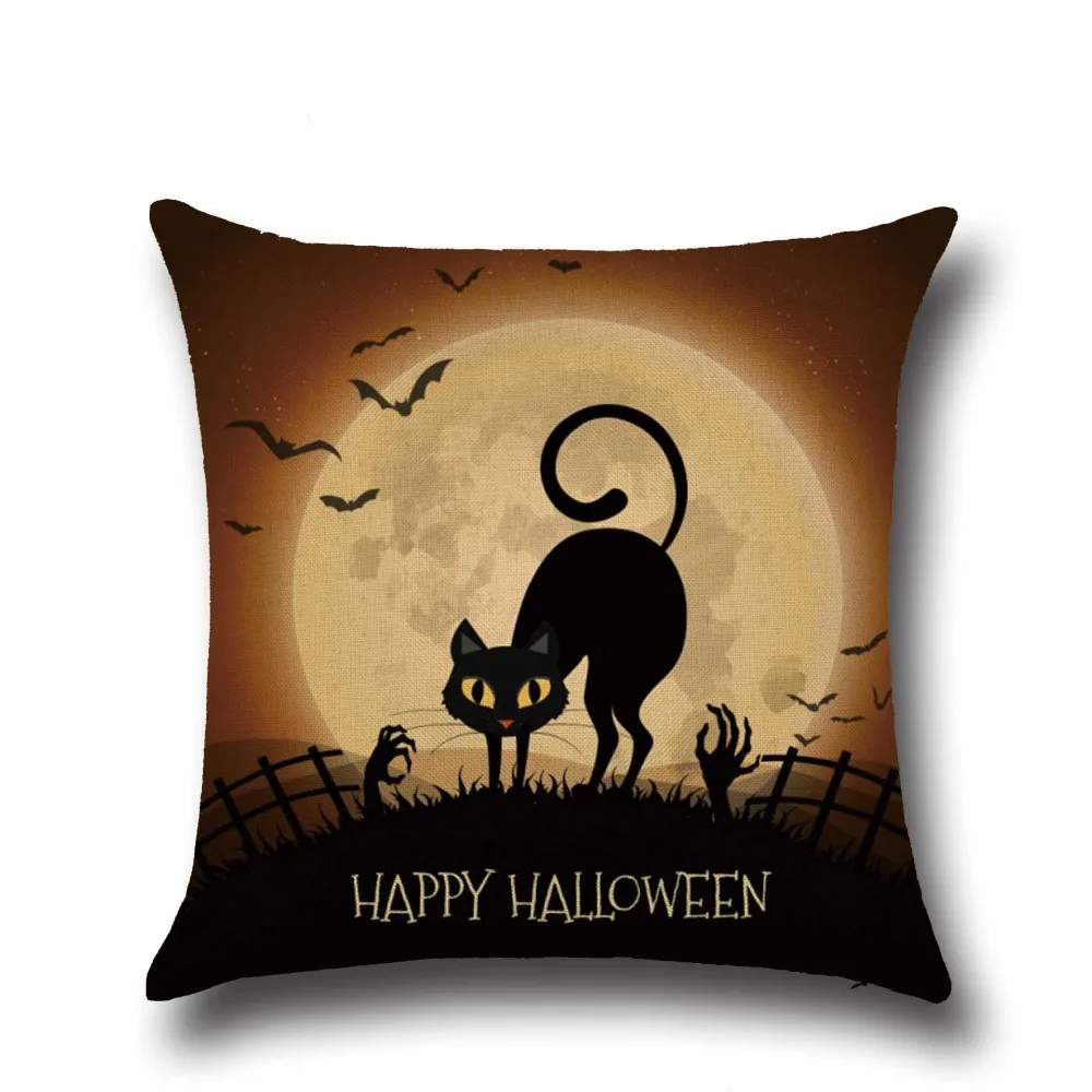 hot sell Halloween pillow covers for sofa cat sofa Car Pillow Cover Print creative pillowCase Home Decor  pillow case PP54