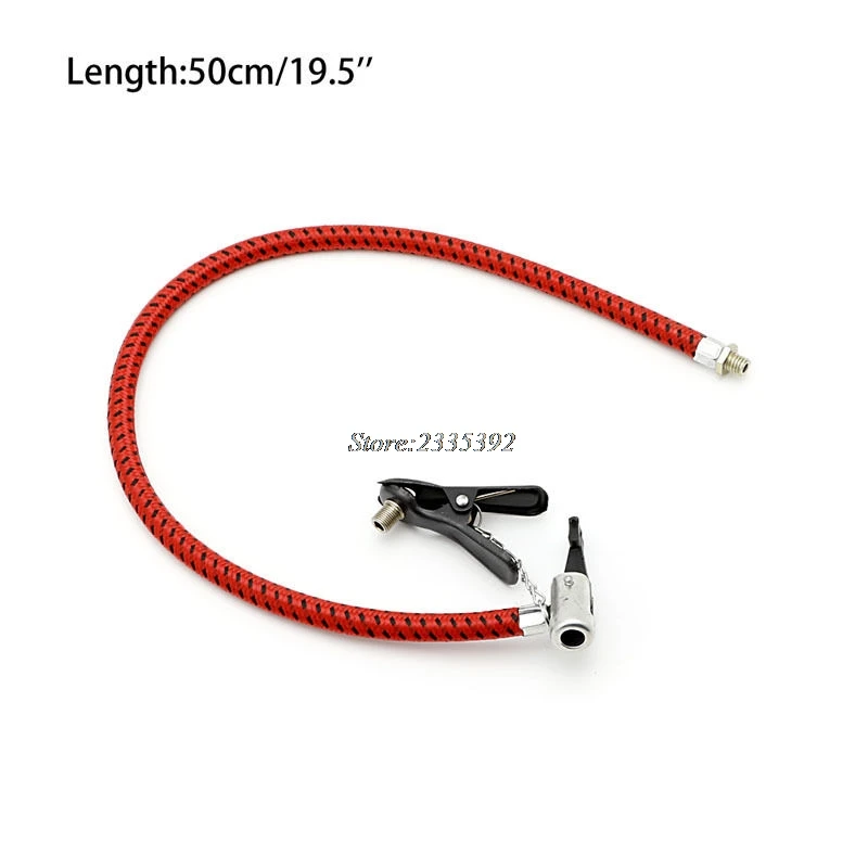 Bike Bicycle Tyre Tire Hand Air Pump Inflator Replacement Hose Tube Rubber Tool