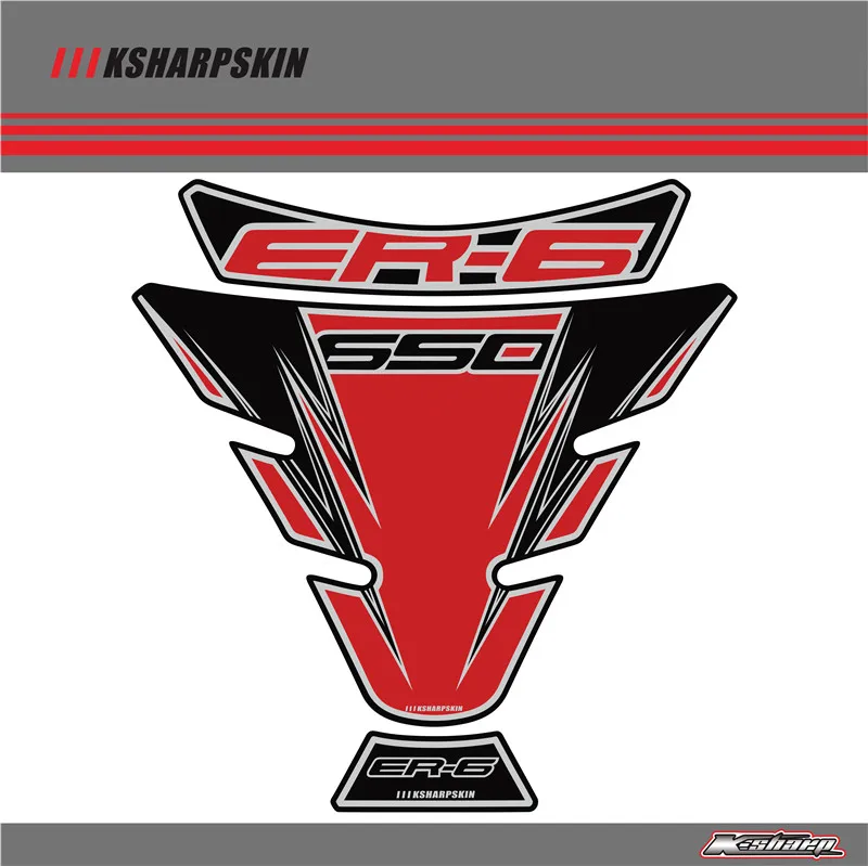 3D ADESIVI Sticker Decal Emblem Protection Tank Pad Cas Cap Fit FOR KAWASAKI ER-650 ER650