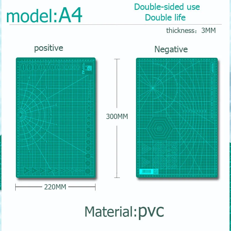 A3 & A4 коврики для шитья и резки, двусторонняя пластина, дизайн, гравировка, разделочная доска, коврик, ручные инструменты, 1 шт.