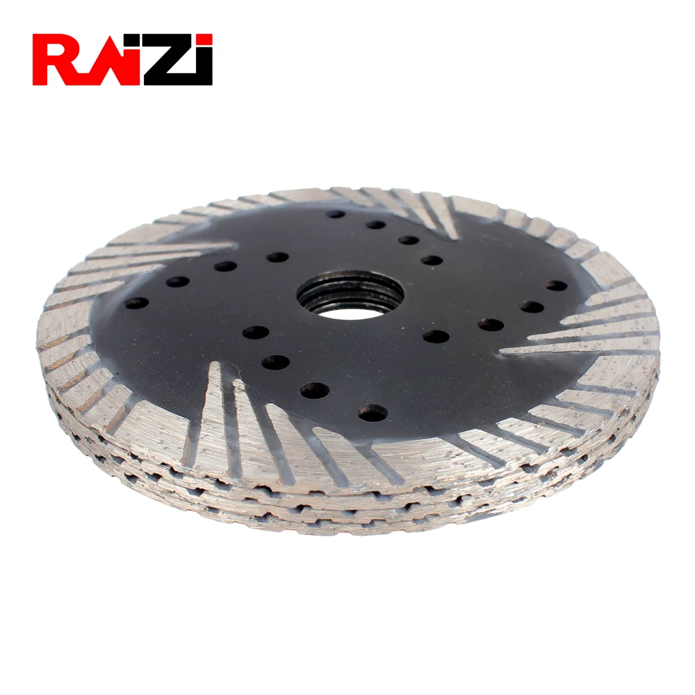 Disco da taglio Turbo diamantato Raizi 1 Pc con denti di protezione lama per sega circolare in pietra di marmo di granito da 125/150mm