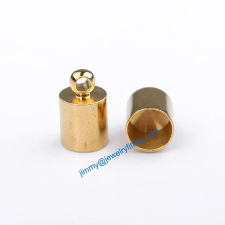 

Jewelry findings raw brass End caps for laether cord end cap crimp beads 6*10mm