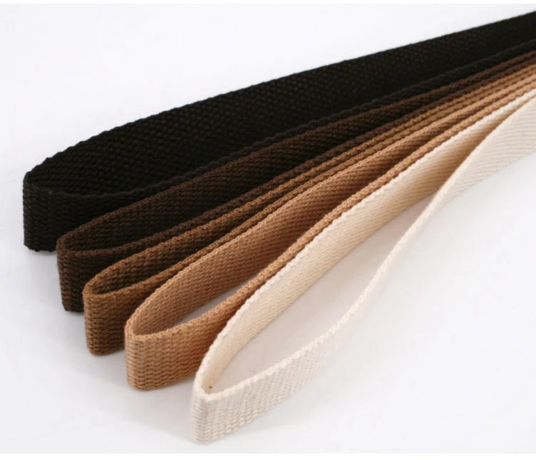 20MM Width Thick Plain Color polyester cotton canvas Webbing Ribbon bag Belt Strap Garments crafts Accessories