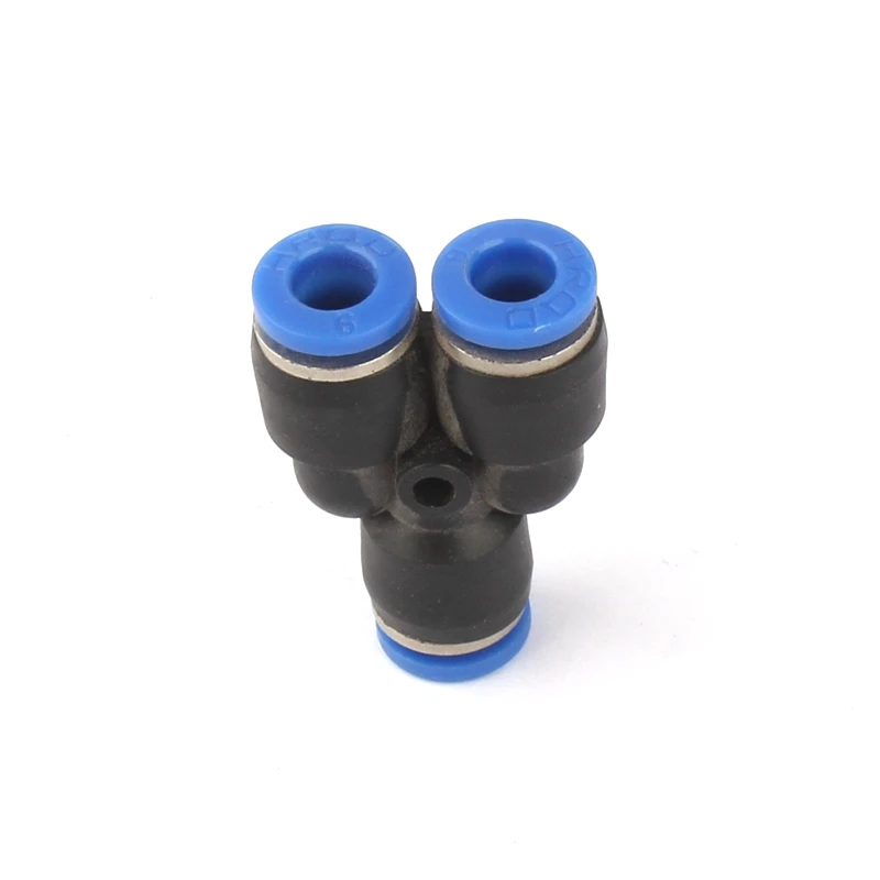 6pcs 6mm/8mm Y-Type Quick Connectors Garden Water Pipe High Pressure Plastic Tee Pneumatic 3 way Fittings