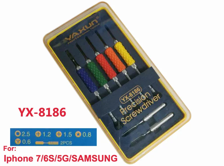YAXUN YX8186 YX605 Opening Tool Kit For iPhone 7/6S/Samsung/Xiaomi