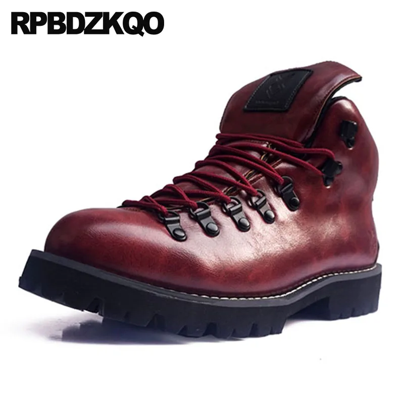 Autumn Boots Designer Shoes Men High Quality Lace Up Big Plus Size 12 13 14 46 47 48 Combat Waterproof Military Booties Army