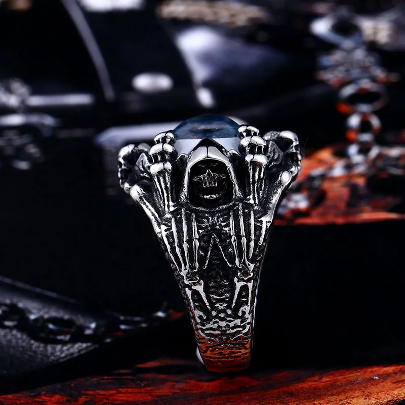 Beier New Store Eye Of The Evil Spirit Ring Top Quality Claw Fake Eye Ring Men\'s Punk Party Fashion Jewelry Dropshipping BR8-203