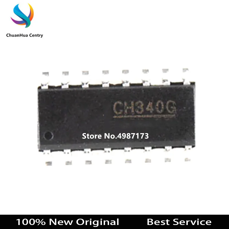 50 قطعة/الوحدة 100% جديد CH340G الأصلي في المخزون CH340G SOP16 USB كابل المسلسل رقاقة