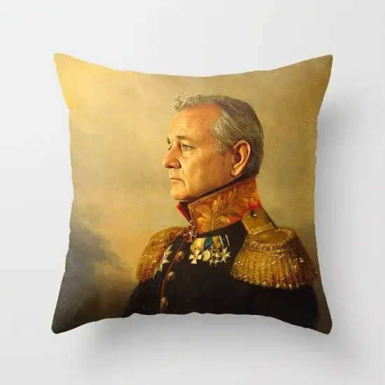 Bill Murray Cushion Covers Vintage Retro Nicolas Cage Bruce Willis Print Linen Pillow Case