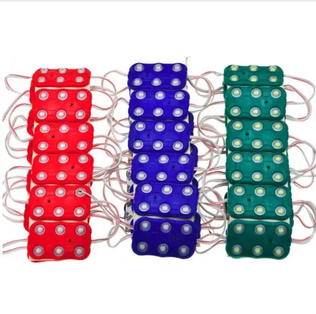 Module d'injection LED avec lentille, rétro-éclairage étanche DC12V 2.4W SMD 5730 6 LED ABS 65x40mm