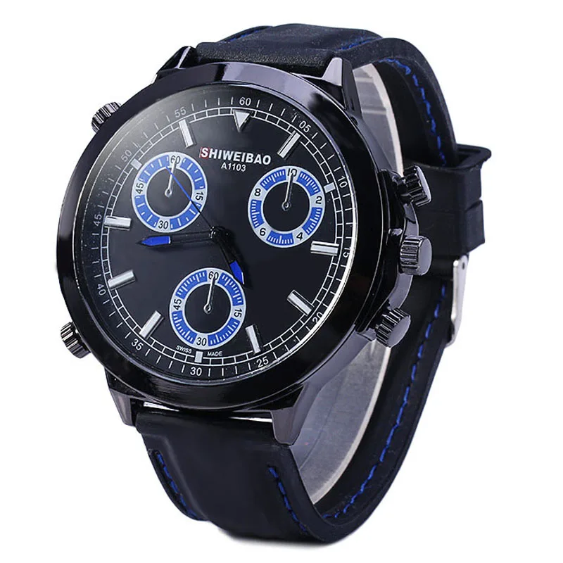 

Shiweibao Quartz Watches Men Luxury Brand Wristwatches Man Fashionable Black Rubber Strap Men's Sports Watches Clock Male New