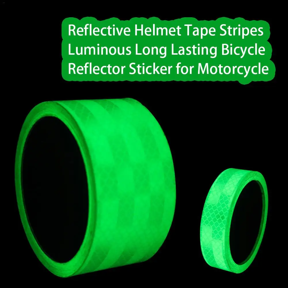 

Motorcycle Reflective Helmet Tape Stripes Luminous Long Lasting Warning Safety Reflector Sticker For Motorcycle Bicycle Helmet