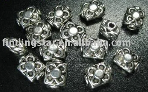 

FREE SHIPPING 300pcs Tibetan silver luck knot pot spacer beads A227