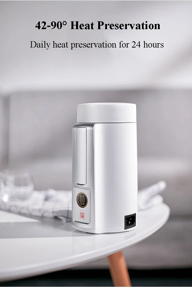 Hervidor plegable de viaje nórdico, hervidor eléctrico pequeño para 1 persona, aislamiento, una taza de agua caliente eléctrica, taza de estofado de salud