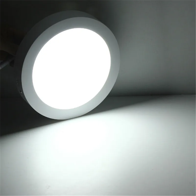 Round LED Surface Ceiling Light 9W 15W 25W Panel Spot Down Light Lamp 3000K 4000K 6000K No Cut Ceiling Lamp AC85-265V + Driver