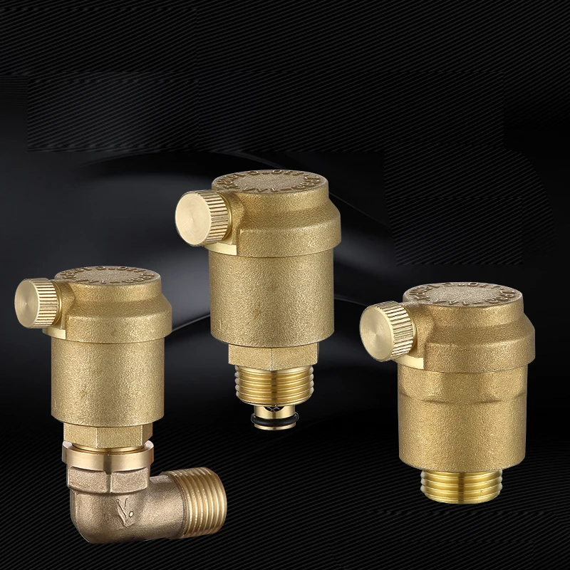 Hotaste DN15/20/25 Brass Automatic Deflation Valve for Household Water heating pipes Vent valve vertical/Elbow