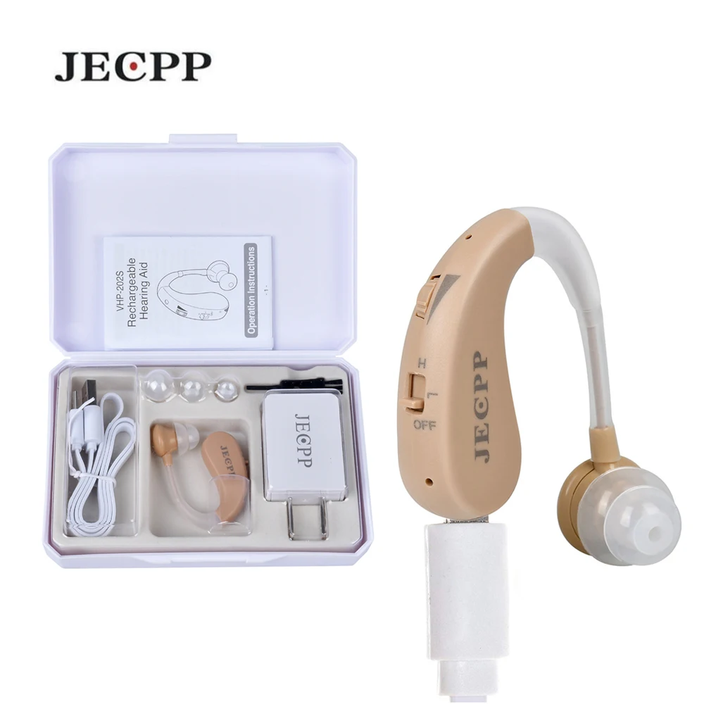 HAP-202S Rechargeable Acousticon Behind Ear Digital Hearing Aids Audiphone BTE Sound Amplifier