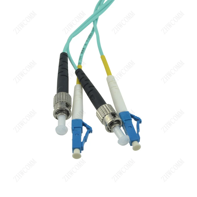 ZHWCOMM 10pcs/lot ST-LC multimode fiber jumpers OM3 10g Optic Cable Network Jumper