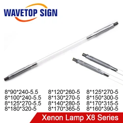 Wavtopsign-lámpara de xenón láser serie X8, luz pulsada de arco corto q-switch Nd Flash para corte de soldadura de fibra YAG