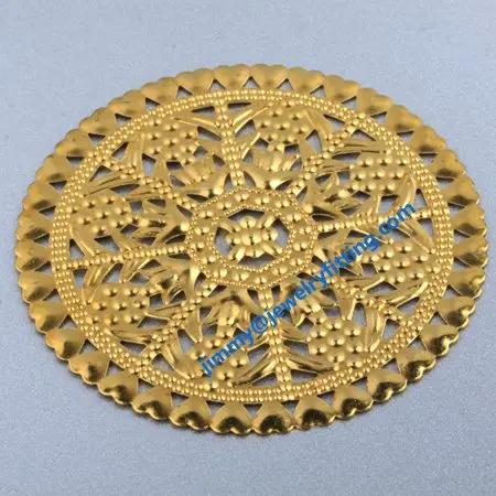 500pcs brass 57 mm  filigree flower components jewelry findings  accessories