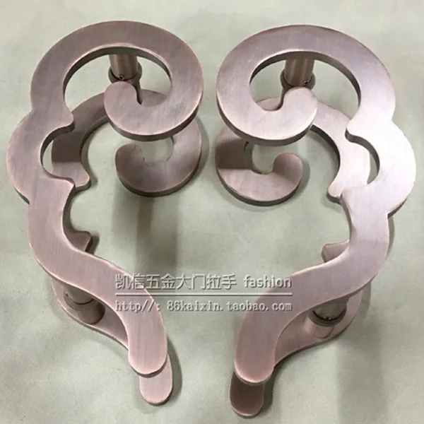 A glass door handle door of modern antique wooden craft handle Chinese bronze handle door handle