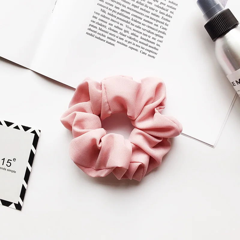 女性と女の子のためのシルクシフォンヘアバンド,伸縮性のあるヘアバンド,柔らかくシンプルな色,スポーツダンスのためのヘアアクセサリー