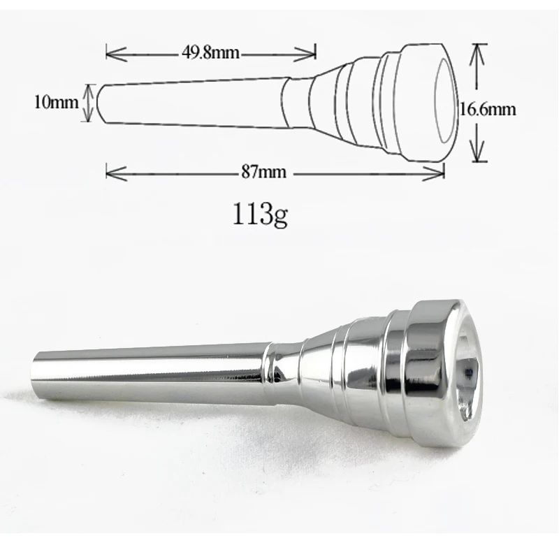 MoonEmbassy 1.5C Trumpet Mouthpiece Japanese Concert Silver Plated Trumpet Mouthpiece Accessories