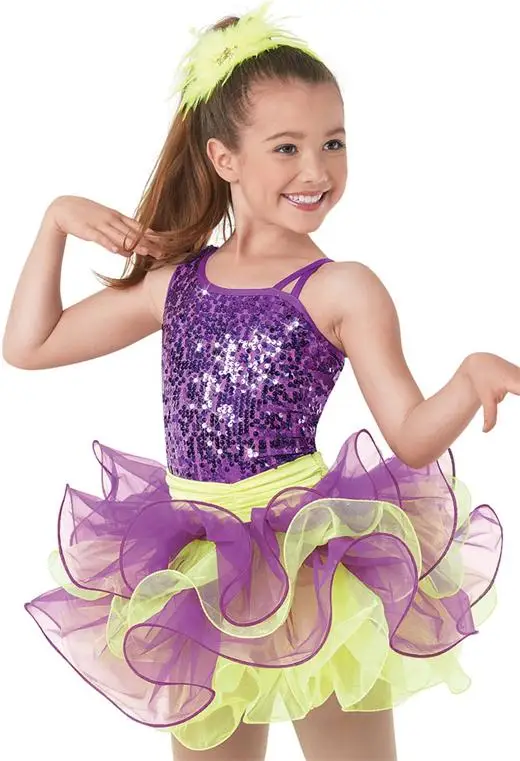 

Ballet Dancing Dress Girls Dancing Performance Kids Stage Performance Costumes 4 Layers Female Ballet Dancing Wear D-0457