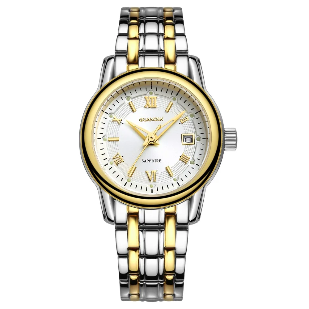 relogio feminino GUANQIN Watches Women Fashion Sapphire Quartz Watch Ladies Luxury Gold Steel Bracelet Wristwatch montre femme