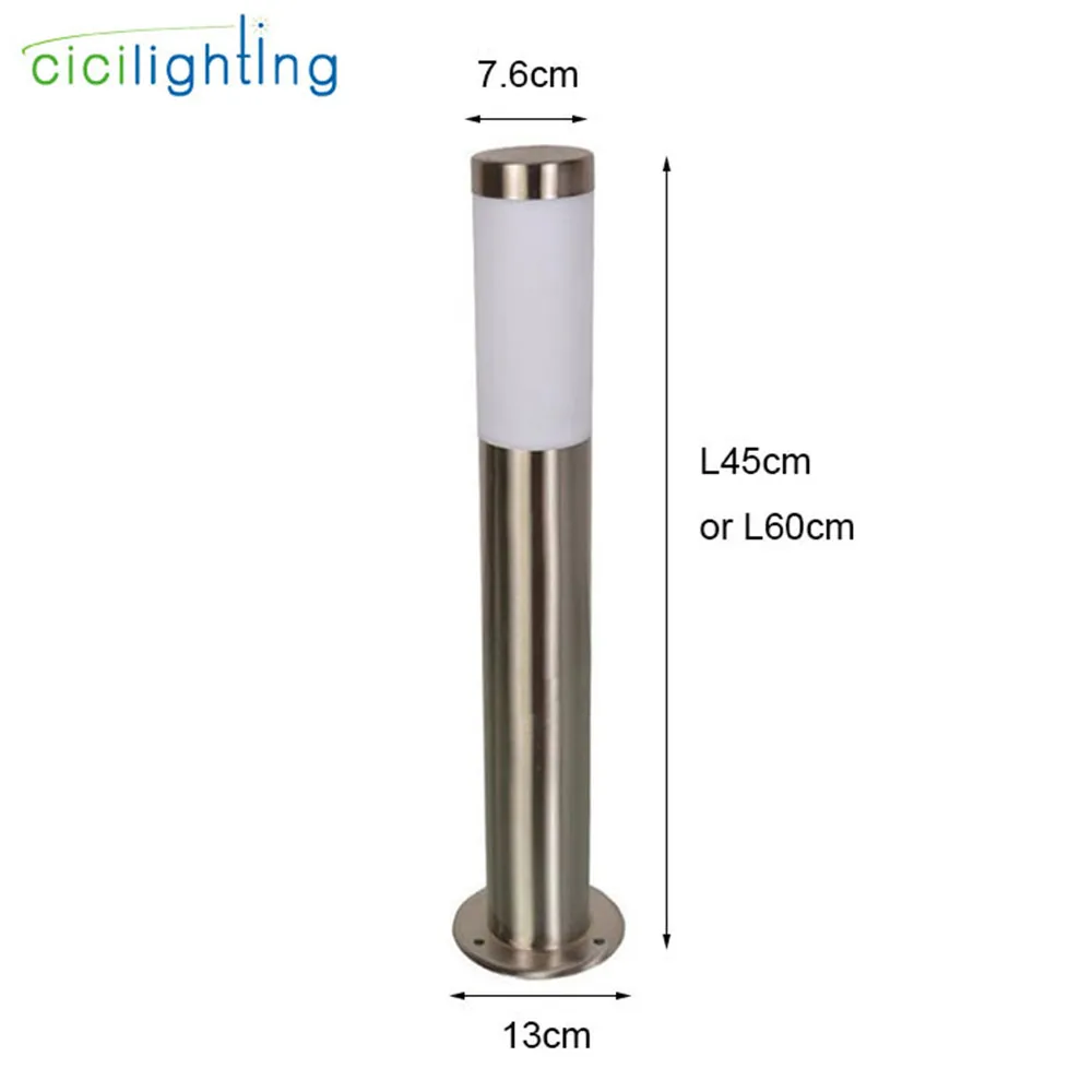 Modern Stainless Steel L45cm L60cm Long Lawn Lamps, Black Outdoor Garden Yard Light,Waterproof Led Landscape Yard Lawn Path Lamp