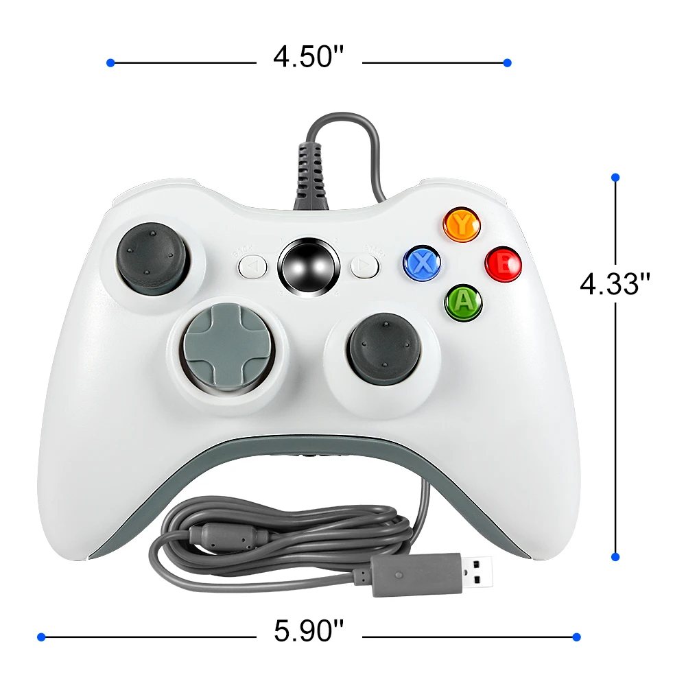 

USB Wired Gamepad For Xbox 360 Controller Joystick For Official Microsoft PC Controller For Windows 7 8 10