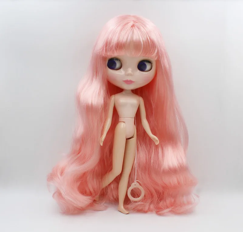 

Free Shipping BJD joint RBL-499DIY Nude Blyth doll birthday gift for girl 4 colour big eye dolls with beautiful Hair cute toy