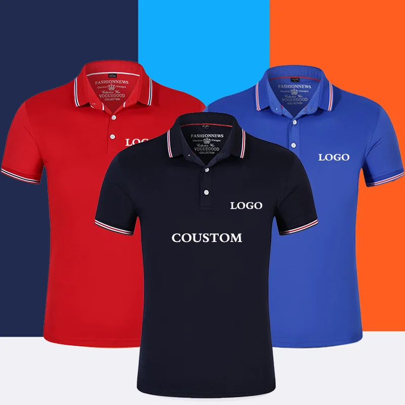 

100% Cotton Casual Mens Polo Shirts Men Desinger Short Sleeve Custom Design and Printing Unique Wearable Unisex Polos Tops