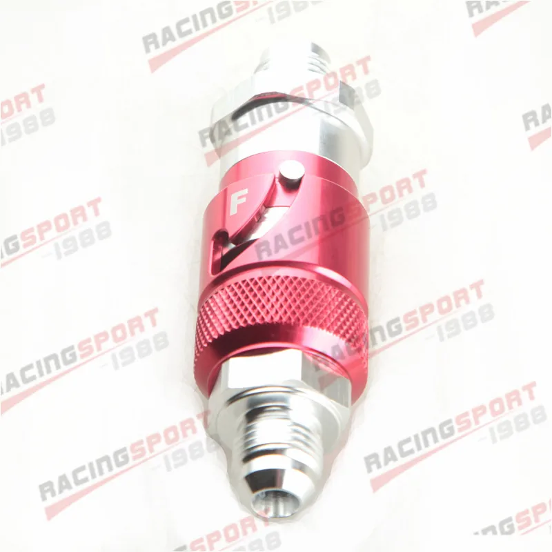 AN 6 AN6 -6AN 6AN Quick Release Fittings Fuel Adaptor Adapter Hose RED-SILVER