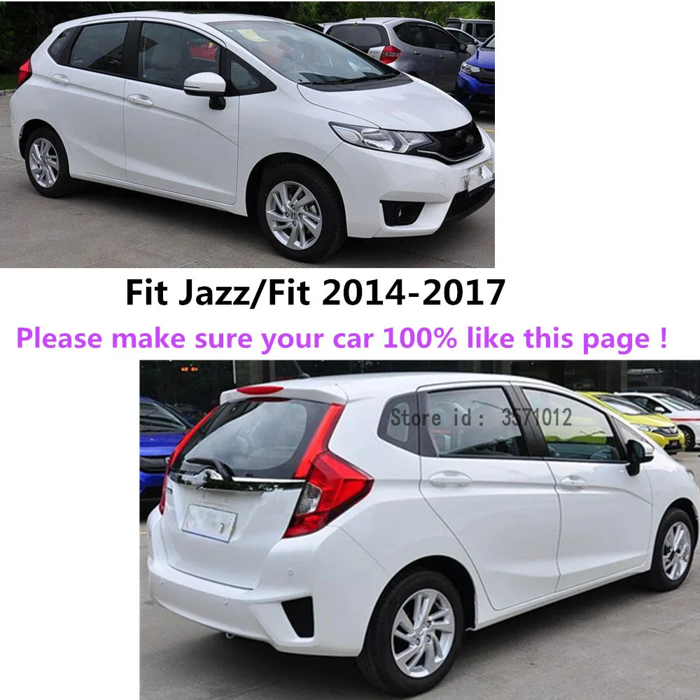 Voor Honda Fit Jazz 2014 2015 2016 2017 Auto Cover Stok Achter Nummerplaat Deur Bodem Achterklep Frame Plaat Trim lamp Strip Kofferbak