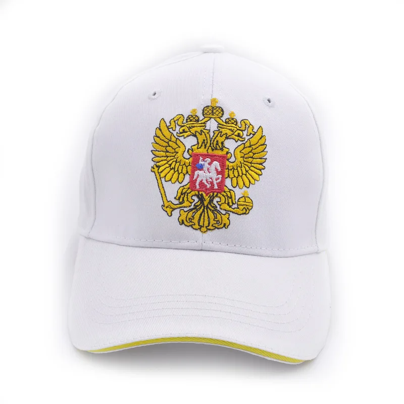 New Women Gold Color Double-headed Eagle Pattern Baseball Hat Russian emblem Hot Men Best Outdoor Sports Baseball Cap CP1040