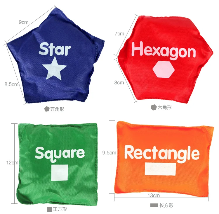 14 stuks/set geometrische zandzak speelgoed kinderen veiligheid zakken buiten gooien spel kinderen sport spel zintuiglijke integratie georiënteerde vormen
