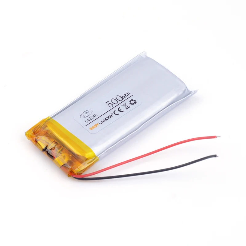 642046 3.7V 500mAh Rechargeable Lithium Li-ion Polymer Battery for video security doorbell 3D glasses Smart watch