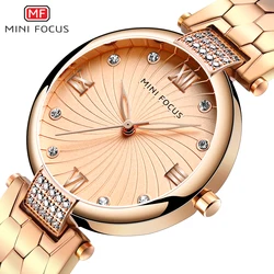 MINI FOCUS Brand Luxury Fashion Women Quartz Watches Ladies Dress Watch Women's Wristwatch Rose Gold Reloj Mujer Dames Horloges