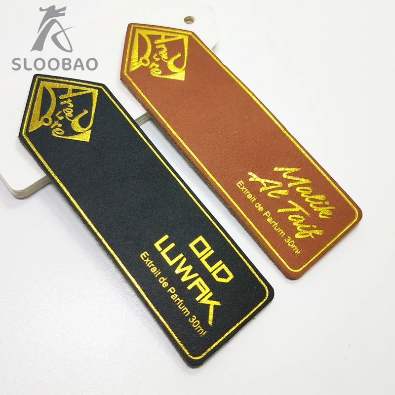 

custom logo name own embossed printed Jeans main leather labels, garment accessories PU leather label for trousers bags