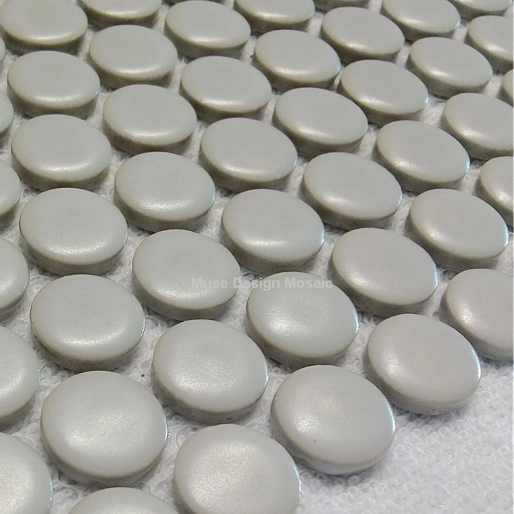 

Nordic Style Matt Light Grey Glazed Ceramic Mosaic Tiles, Kitchen backplash Pool Bathroom Shower wall tile floor tile