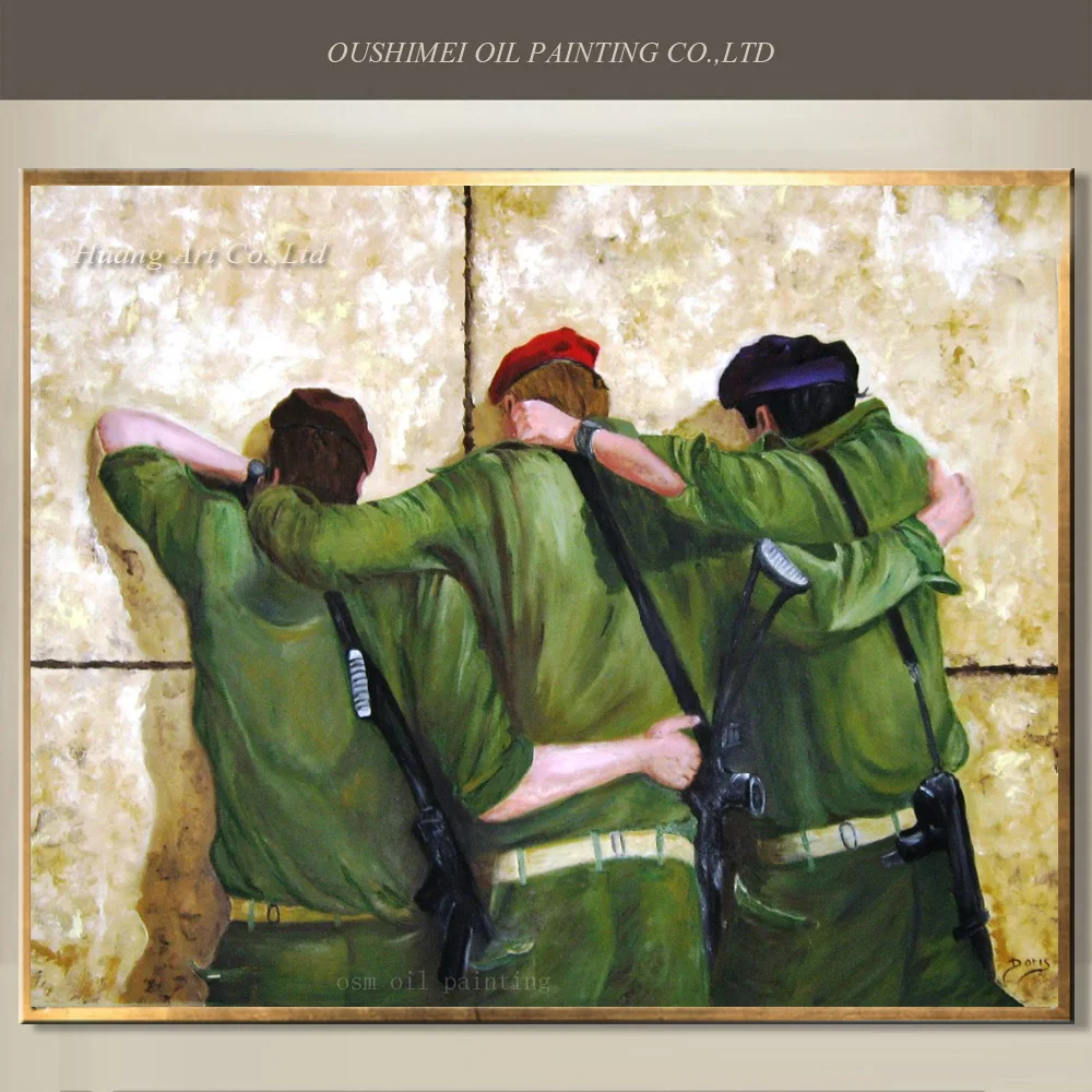 

Hand-painted Portrait Oil Painting on Canvas for Living Room Hang Pictures Soldiers on the Wall Character Painting Craft Decor