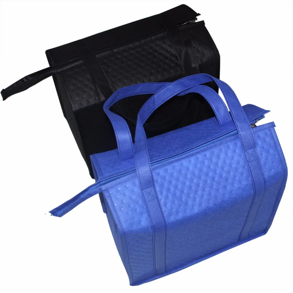 100pcs wholesale Custom Reusable Insulated Cooler Bag for wine/food handle