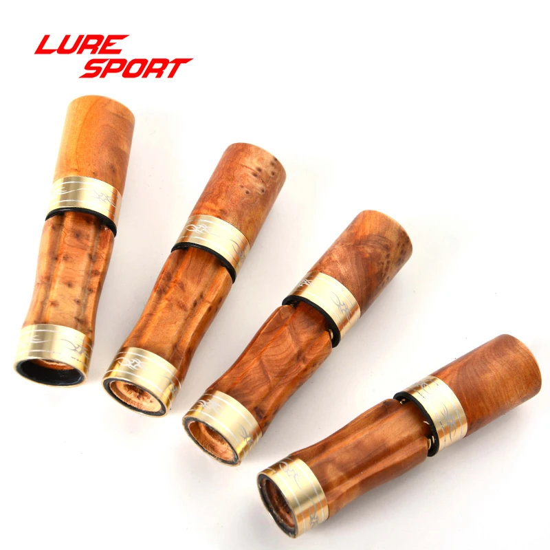 LureSport Burl wood Aluminum reel seat Fishing Rod Building Component spinning casting reel seat Repair Pole DIY Accessory