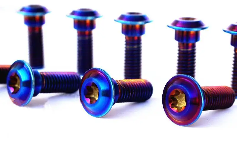 M8x24mm Ti/Golden/Burn Blue GR5 Titanium Torx Bolts For Motorcycle Disc Brake