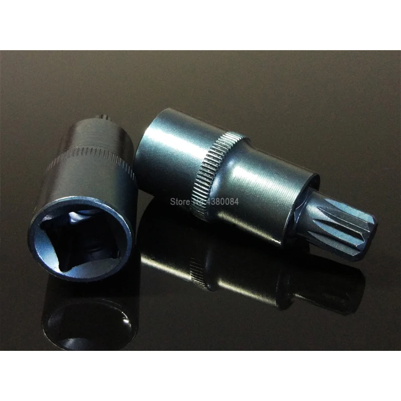 6 Kích Cỡ Tua Vít Đầu Torx Bit 1/2 "Ổ Cắm Adapter Máy/Xe Hơi 12 Điểm Spline Tua Vít Bit 55 Mm công Suất Dụng Cụ Cầm Tay XM6-16 (Mm)