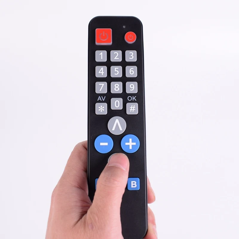 Universal Learn Remote Control Work for 2 devices Copy IR Code for TV VCR STB DVD DVB BOX 2 in 1 Controller Easy for Old People.