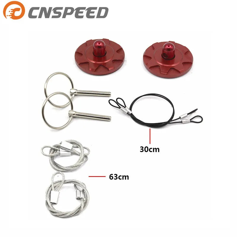 Cnspeed neue Haube Pin Lock Quik Latch Billet Hauben stifte Lock Aussehen Kit rot blau schwarz lila gold grau yc100809